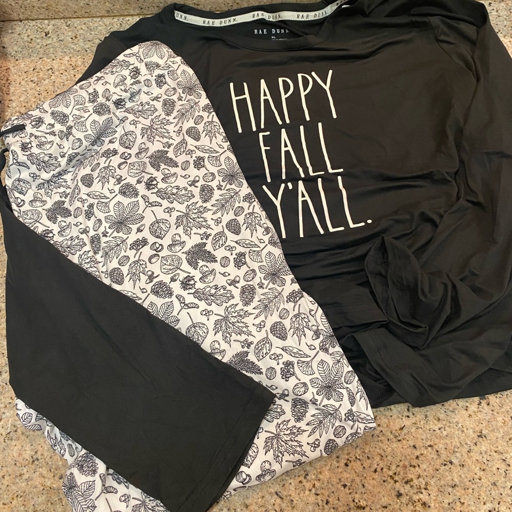 Rae Dunn XL HAPPY FALL YALL pajama set